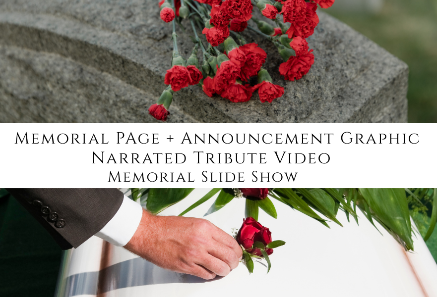 Gold Package – Memorial Slideshow + Narrated Tribute + Video Page + Flyers
